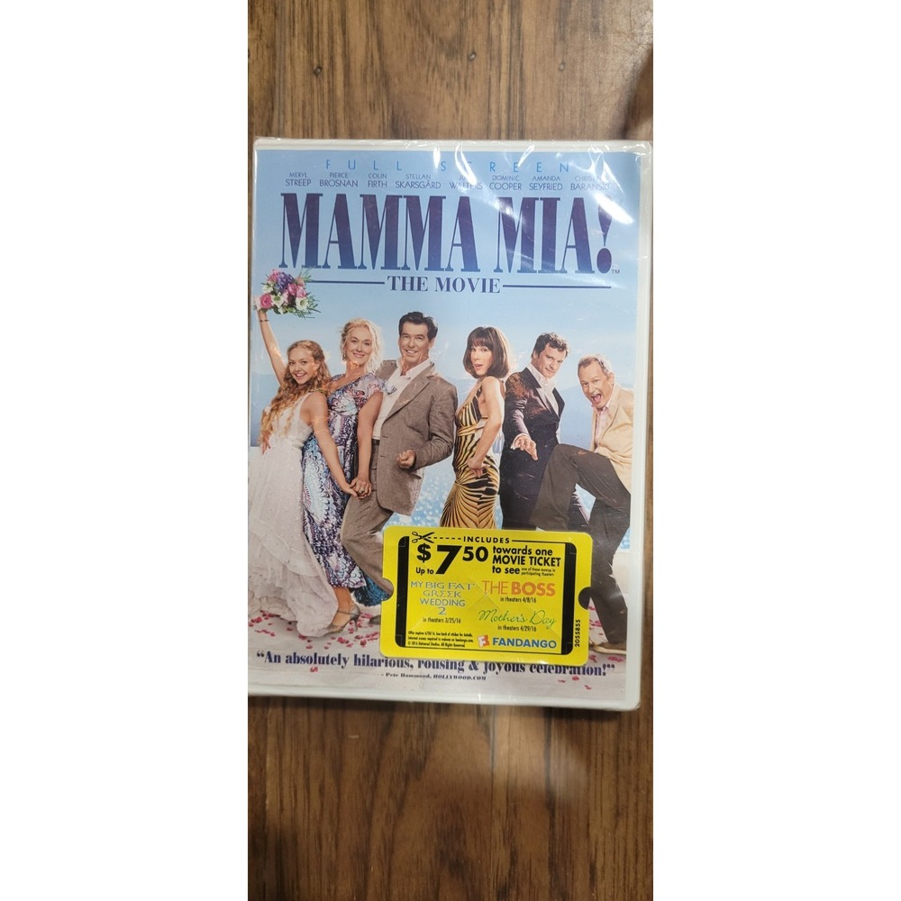 Mamma Mia! (DVD, 2008) new sealed